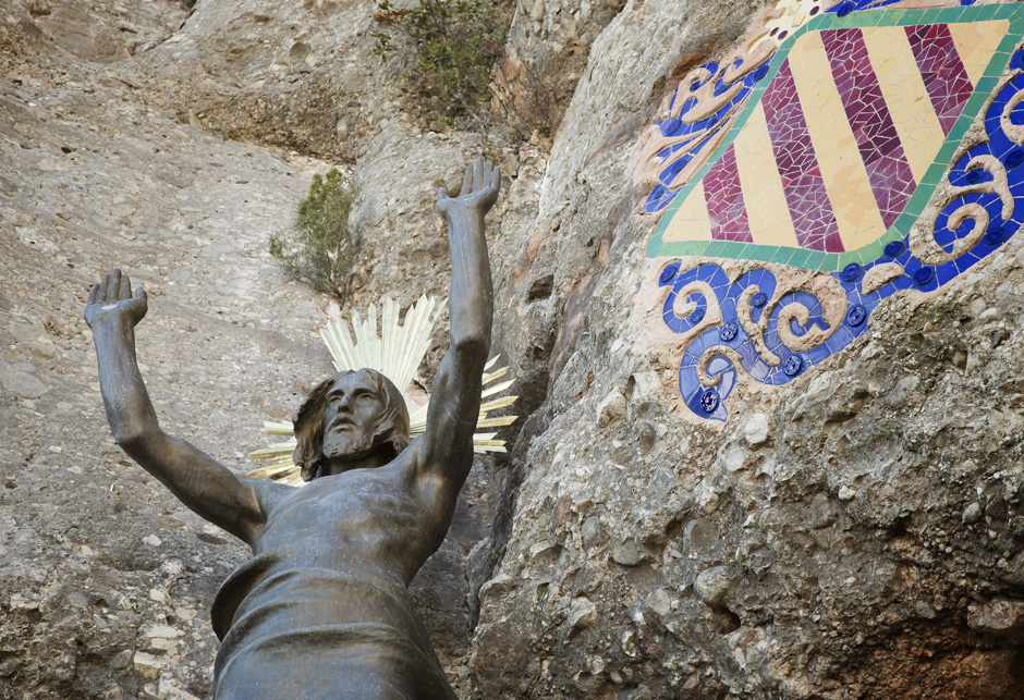 Detalle escultura Crist Misteri Montserrat